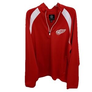 NHL Detroit Red Wings 1/4 Zip Jacket by GIII Sports Carl Banks XL NWOT Red